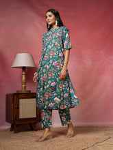 Printed Cotton Blend Kurta With Pants